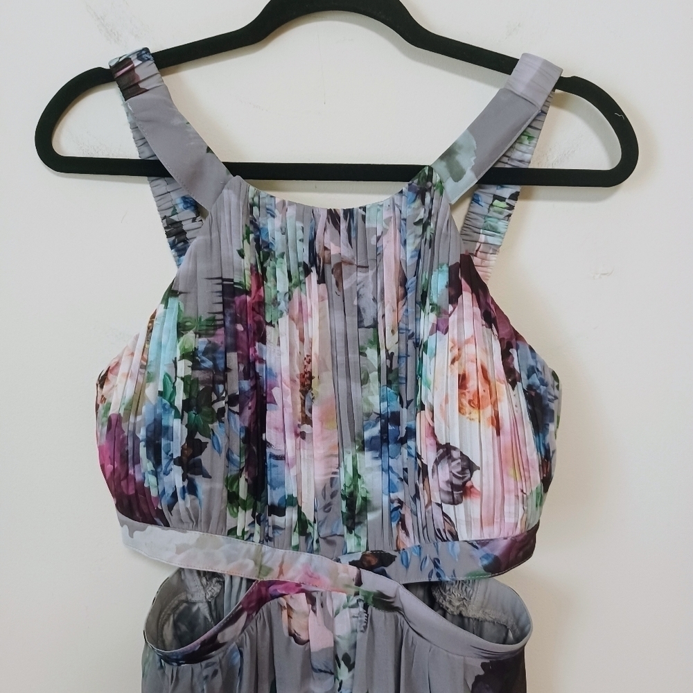 LITTLE Mistress Floral Halter Maxi Dress Sz 12 NWT - Picture 6 of 13